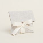 Beauty Home ΠΟΥΓΚΙ ΜΕ ΚΟΡΔΕΛΑ 12 x 17 cm ΓΚΡΙ ΑΣΗΜΙ LUREX