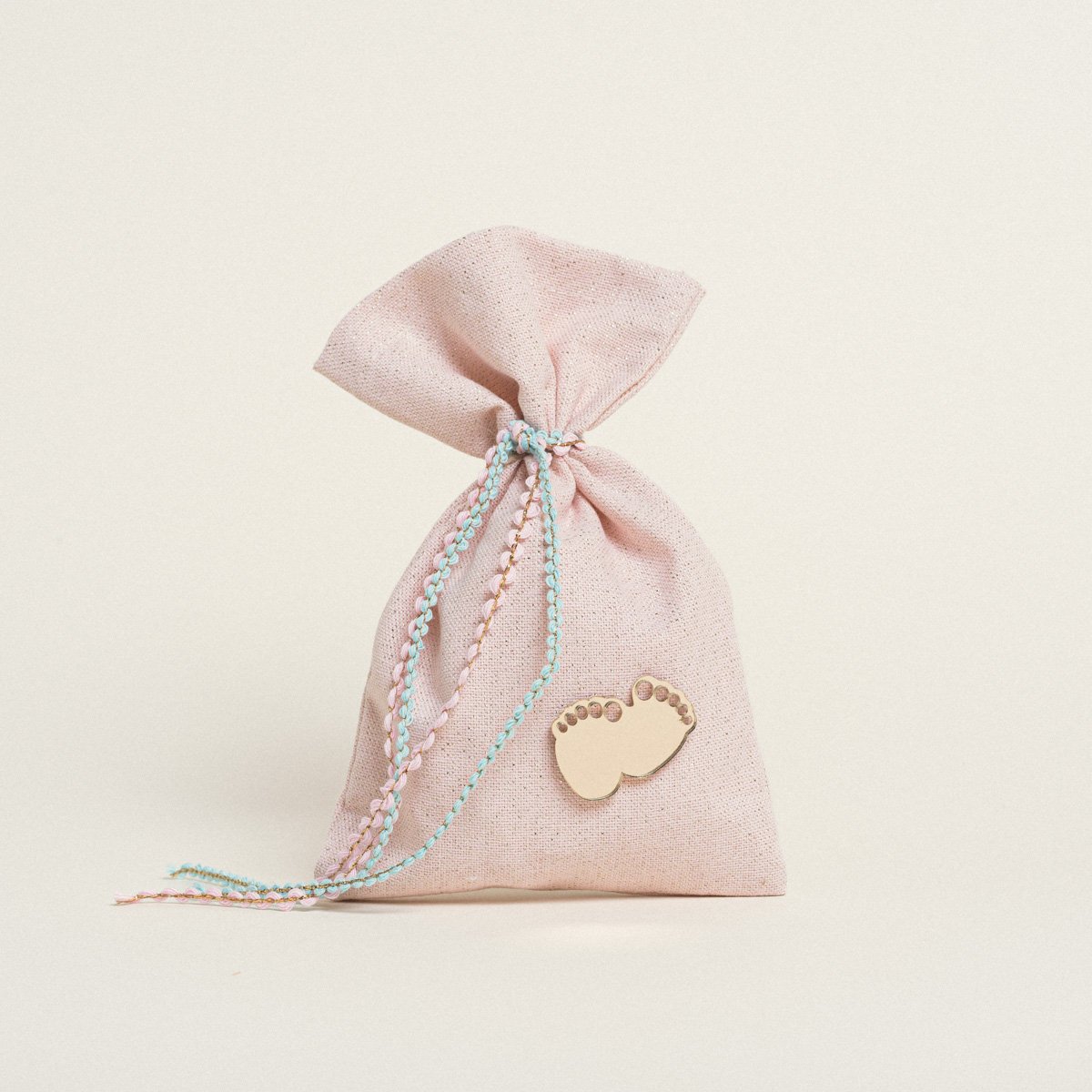 eadecc0b-459e-4ff3-b092-7ce123712a1a Beauty Home ΠΟΥΓΚΙ 14 x 22 cm ΡΟΖ ΧΡΥΣΟ LUREX - Image 1