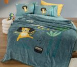 Κουβέρτα Βελουτέ Παιδική Μονή 160x220 Nef Nef Wild Dance Stone Blue - Image 2