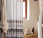 Κουρτίνα Μπάνιου Υφασμάτινη 180×180 Nef Nef Depreo Beige - Image 2