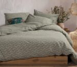 Σετ Σεντόνια Φανελένια King Size Με Λάστιχο 180×200+32 Nef Nef Otrando Green - Image 3