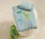Σετ Πετσέτες Παιδικές 2 Τεμαχίων Nef Nef  Dino On Wheels Blue - Image 3