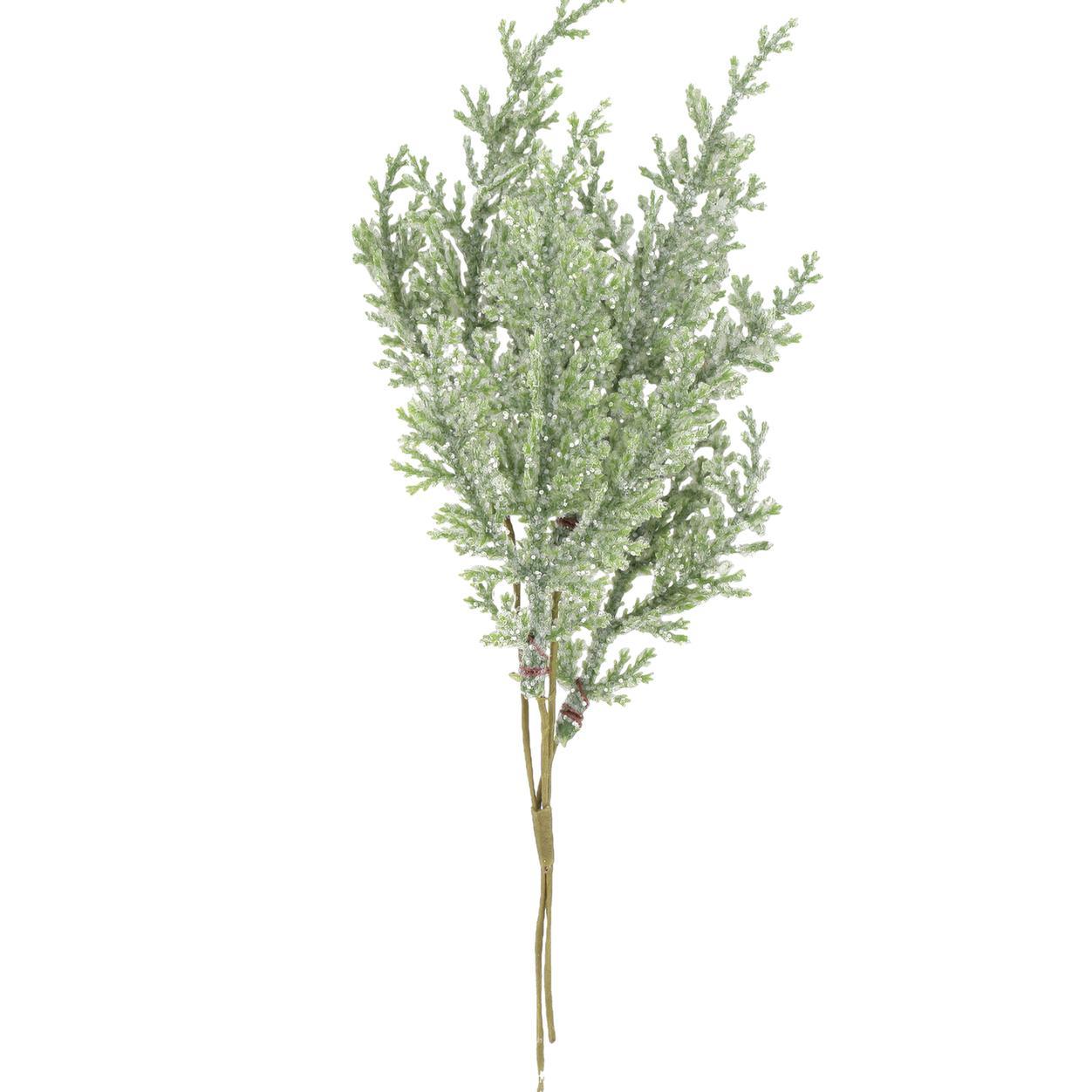 087411b4-2418-43bc-aa55-7dca890f3da5 Beauty Home 4 κλαδιά έλατου πράσινα με ιριδίζον γκλίτερ 20 cm - Image 1