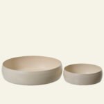 Beauty Home Μπώλ Εκρού Σετ 2 ΤΜΧ 22 x 5,5 cm , 13,5 x 5 cm