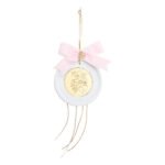 Beauty Home ΚΡΕΜΑΣΤΟ ΣΤΡΟΓΓΥΛΟ ΚΕΡΑΜΙΚΟ ME PLEXI MY 1st CHRISTMAS ΡΟΖ