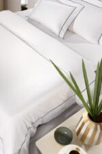 Σετ Σεντόνια King Size 270×280 Guy Laroche Elite White-Marine - Image 3