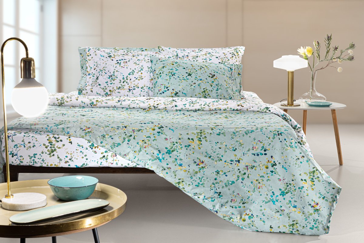 1110092225102 Σετ Σεντόνια King Size 270×265 Guy Laroche Carmel Mint - Image 1