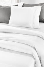 Σεντόνι Ημίδιπλο 170×270 Guy Laroche Color Plus White - Image 2