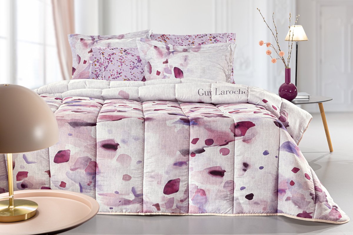 1111030225012 Πάπλωμα Υπέρδιπλο 220×240 Guy Laroche Carmel Melanze Suede - Image 1