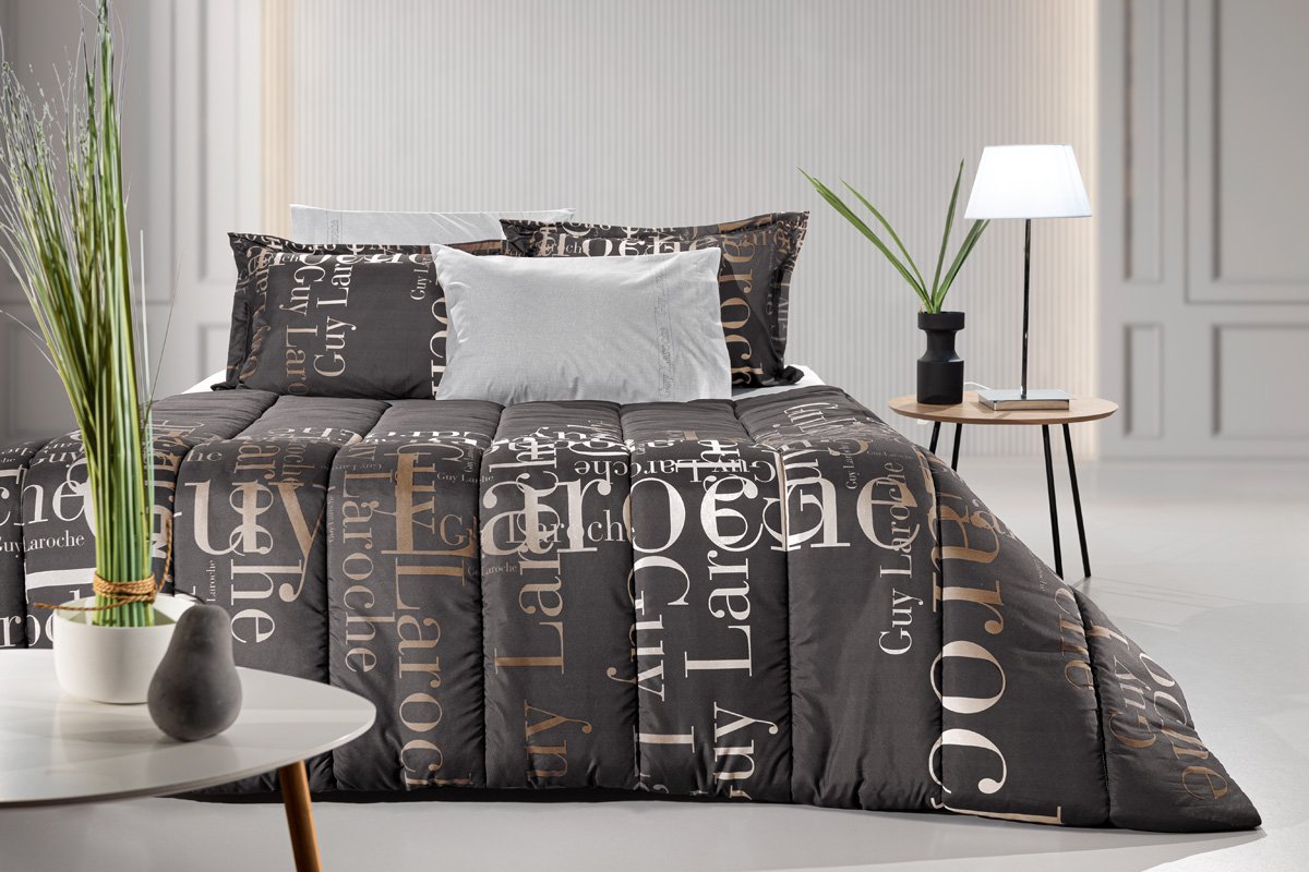 1111030225015 Πάπλωμα Υπέρδιπλο 220×240 Guy Laroche Instyle Choco Suede - Image 1