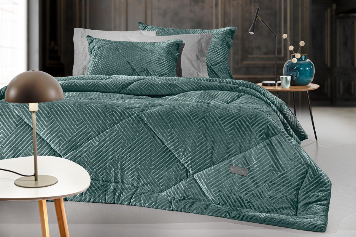 1111086225037 Κουβερτοπάπλωμα King Size 240×260 Guy Laroche York Petrol - Image 1