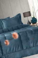 Πάπλωμα Ημίδιπλο 180×240 Guy Laroche Scarlett Blue Suede - Image 2