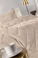 Πάπλωμα Υπέρδιπλο 220×240 Guy Laroche Scarlett Beige Suede - Image 2