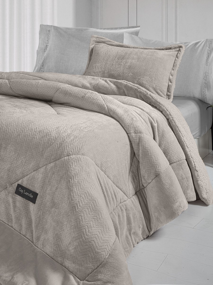 1111086225073 Κουβερτοπάπλωμα King Size 240×260 Guy Laroche Moore Natural - Image 1