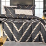 Παπλωματοθήκη Υπέρδιπλη 225×245 Guy Laroche Canyon Anthracite Suede