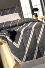 Παπλωματοθήκη Υπέρδιπλη 225×245 Guy Laroche Canyon Anthracite Suede - Image 2