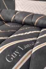 Παπλωματοθήκη Υπέρδιπλη 225×245 Guy Laroche Canyon Anthracite Suede - Image 3