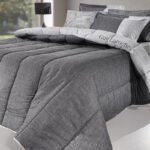 Παπλωματοθήκη Υπέρδιπλη 225×245 Guy Laroche Safari Anthracite Suede