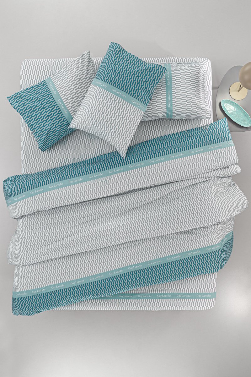 1112092225024 Σετ Παπλωματοθήκη Υπέρδιπλη 225×245 Guy Laroche Status Petrol - Image 1