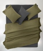 Παπλωματοθήκη Μονή 165×225 Guy Laroche Minimal Khaki - Image 2