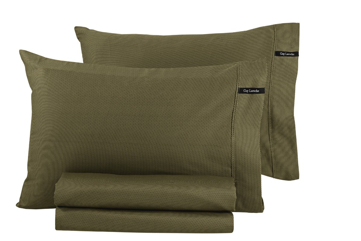1117092225062 Μαξιλαροθήκες Ζέυγος 50×70 Guy Laroche Minimal Khaki - Image 1