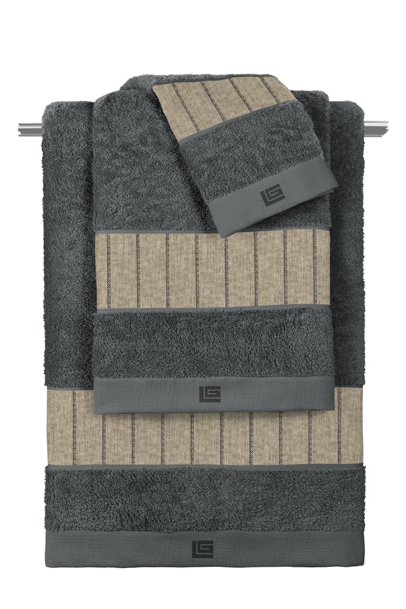 1122030225001 Σετ Πετσέτες 3 Τεμαχίων Guy Laroche Beverly Cashmere-Anthracite - Image 1