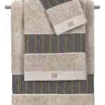 Σετ Πετσέτες 3 Τεμαχίων Guy Laroche Beverly Anthracite-Natural
