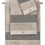 Σετ Πετσέτες 3 Τεμαχίων Guy Laroche Canyon Anthracite-Natural