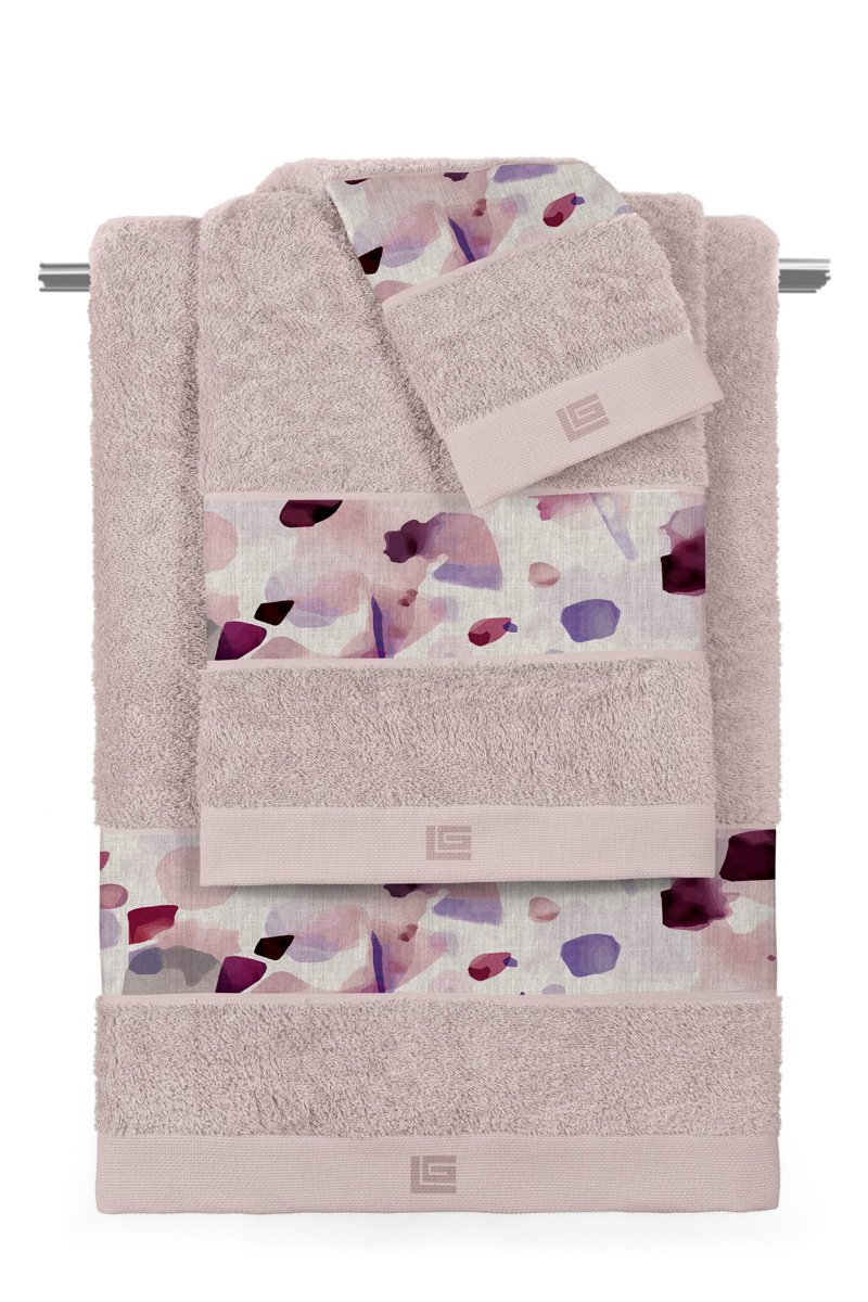 1122030225005 Σετ Πετσέτες 3 Τεμαχίων Guy Laroche Carmel Melanze-Pudra - Image 1