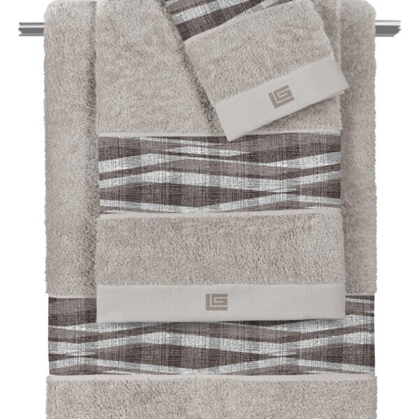 Σετ Πετσέτες 3 Τεμαχίων Guy Laroche Active Taupe-Silver