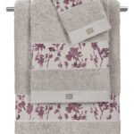 Σετ Πετσέτες 3 Τεμαχίων Guy Laroche Romance Melanze-Silver