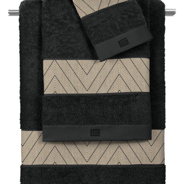 Σετ Πετσέτες 3 Τεμαχίων Guy Laroche Canyon Natural-Black