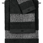 Σετ Πετσέτες 3 Τεμαχίων Guy Laroche Safari Anthracite-Black