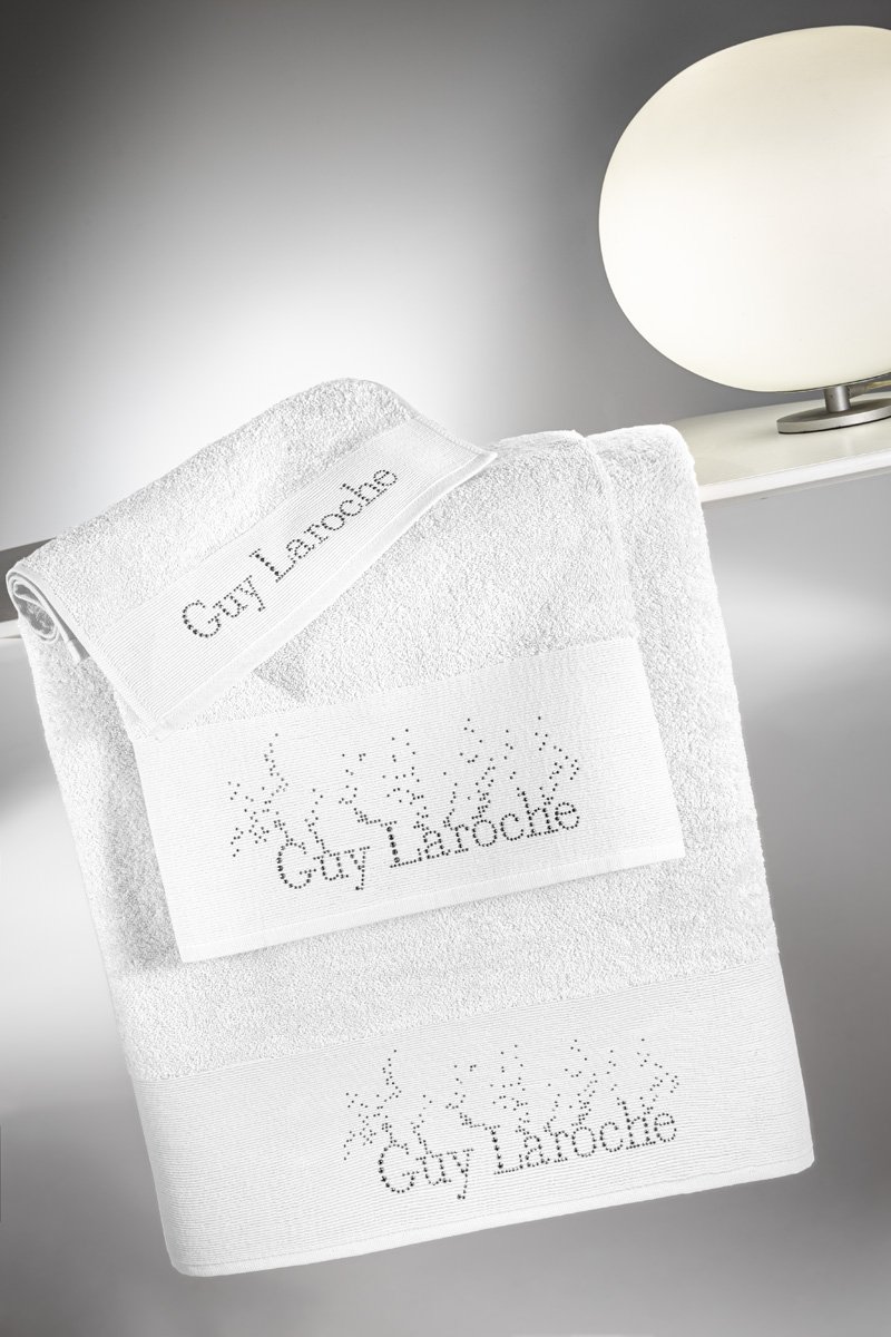 1122090225001 Σετ Πετσέτες 3 Τεμαχίων Guy Laroche Pandora White - Image 1