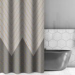 Κουρτίνα Μπάνιου 180×185 Αδιάβροχη Guy Laroche Canyon Anthracite