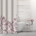 Κουρτίνα Μπάνιου 180×185 Αδιάβροχη Guy Laroche Romance Melanze