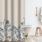 Κουρτίνα Μπάνιου 180×185 Αδιάβροχη Guy Laroche Romance Raf