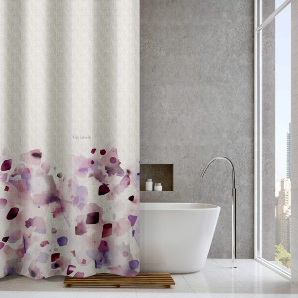 Κουρτίνα Μπάνιου 240×185 Αδιάβροχη Guy Laroche Carmel Melanze