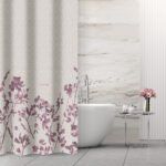 Κουρτίνα Μπάνιου 240×185 Αδιάβροχη Guy Laroche Romance Melanze
