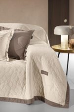 Σετ Ριχτάρι Πολυθρόνας 170×150 & Μαξιλαροθήκη 42×42+3 Guy Laroche Avalon Cream - Image 2