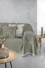 Σετ Ριχτάρι Διθέσιου 170×250 & Μαξιλαροθήκη 42×42+3 Guy Laroche Avalon Cement - Image 2