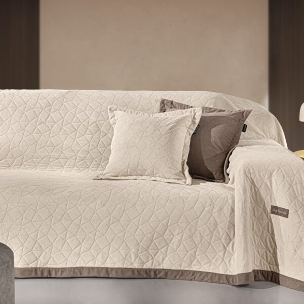 Σετ Ριχτάρι Τριθέσιου 170×300 & Μαξιλαροθήκη 45×45+3 Guy Laroche Avalon Cream