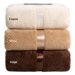 Beauty Home Κουβέρτα μονόχρωμη υπέρδιπλη Jacquard fleece 350gsmArt 11600 σε 10 αποχρώσεις 220x240 Beauty Home - Image 3
