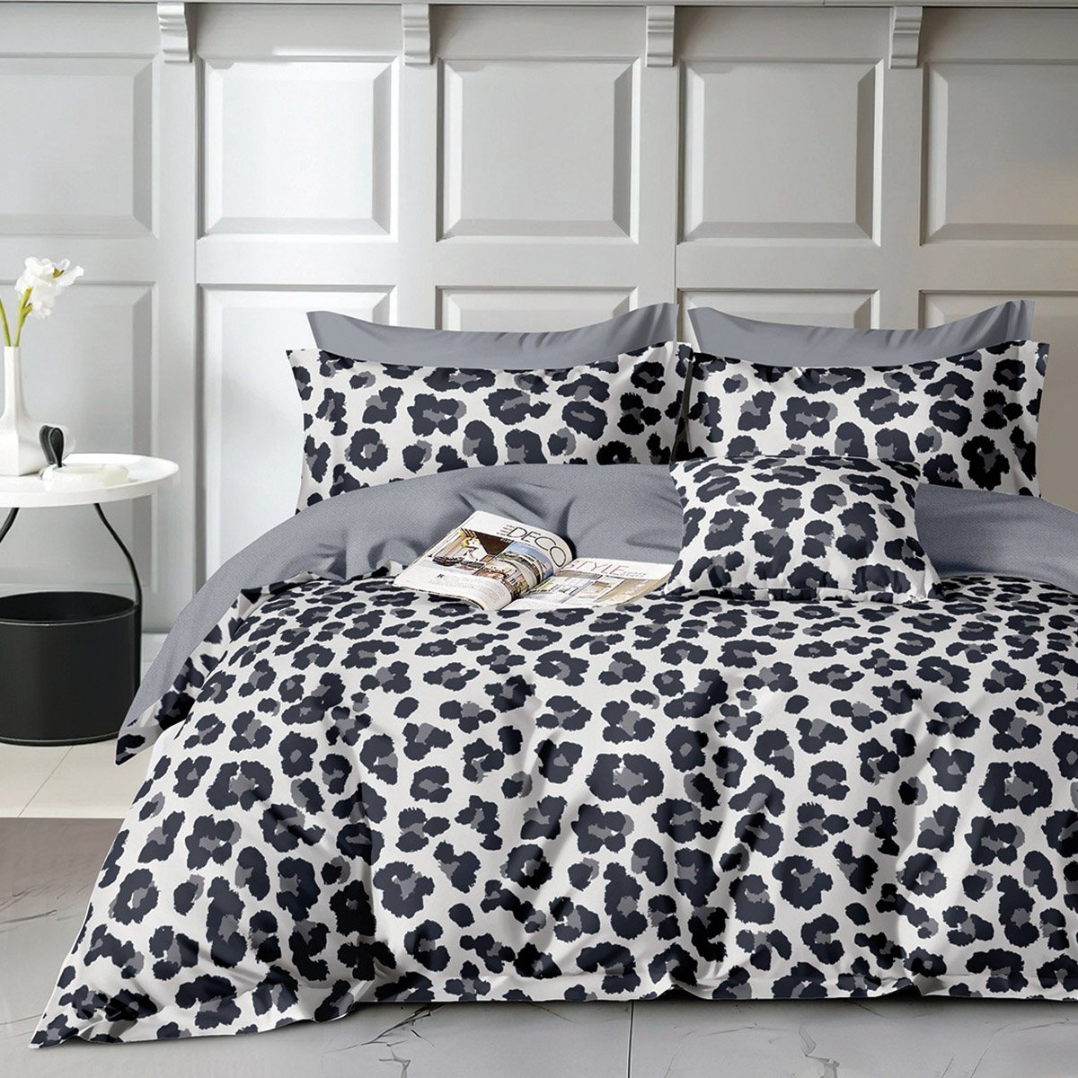 12272 Beauty Home Σετ σεντόνια υπέρδιπλα με λάστιχο Art 12272 Alice 165x200+30 Γκρι - Image 1