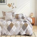 Beauty Home Σετ σεντόνια υπέρδιπλα με λάστιχο Art 12276 Anna 165x200+30 Γκρι,Μπεζ