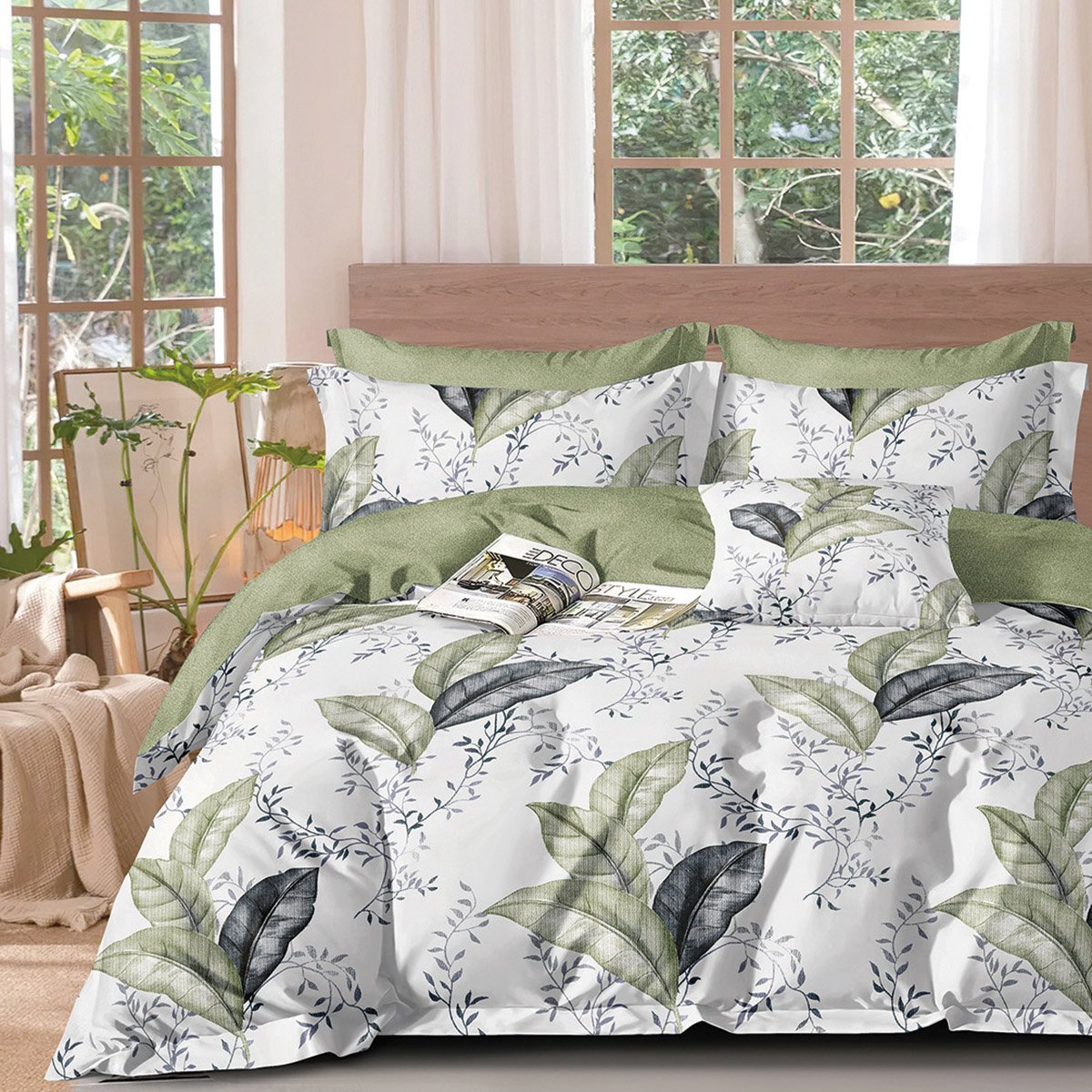 12277 Beauty Home Σετ πάπλωμα υπέρδιπλο Art 12277 Adelina 220x240 Λαδί - Image 1