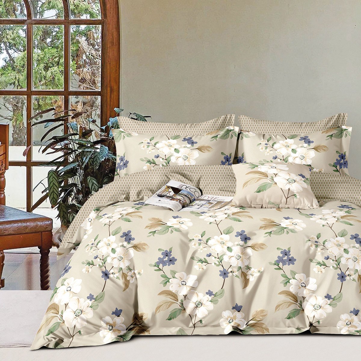 12281 Beauty Home Σετ πάπλωμα υπέρδιπλο Art 12281 Aria 220x240 Μπεζ - Image 1