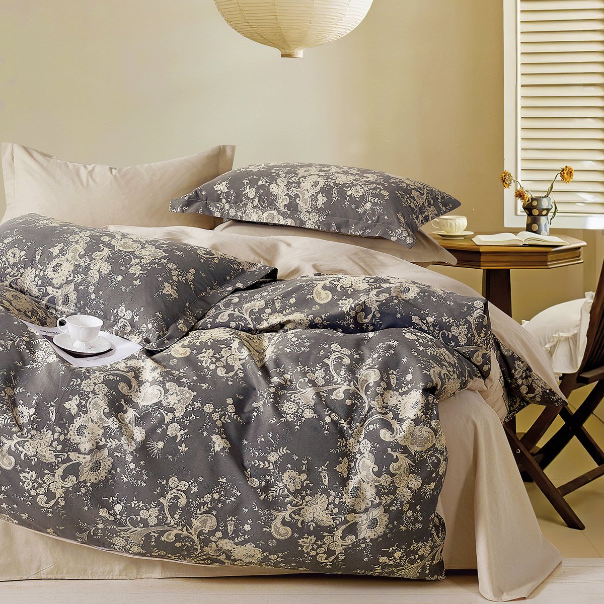 12284 Beauty Home Σετ κουβερλί υπέρδιπλο Art 12284 Avgi 220x240 Ανθρακί - Image 1