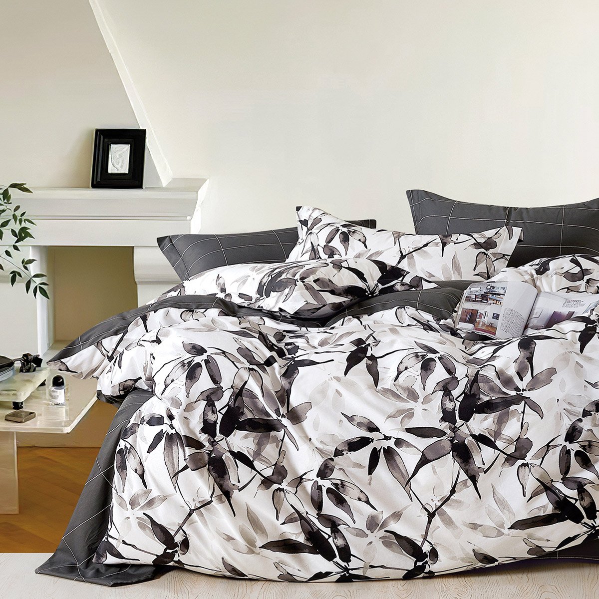 12285 Beauty Home Σετ σεντόνια υπέρδιπλα Art 12285 Arabella 230x260 Γκρι - Image 1