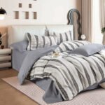 Beauty Home Σετ σεντόνια υπέρδιπλα με λάστιχο Art 12288 Adamantia 165x200+30 Εκού,Ανθρακί